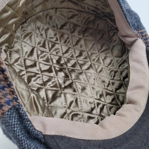 Scala Newsboy Cap Hat Vintage Houndstooth Dorfman Pacific Wool Blend Large - Picture 10 of 11